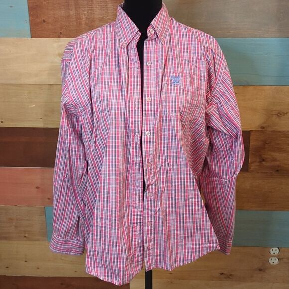 💜5/$25 Large pink button-down 100% cotton - Picture 1 of 4